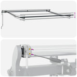 Tenda da Sole Antracite 3 x 2,5 m Metallo