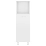 Mobile da Bagno Bianco Lucido 30x30x95 cm in Legno truciolato