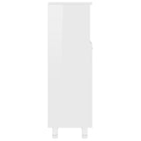 Mobile da Bagno Bianco Lucido 30x30x95 cm in Legno truciolato