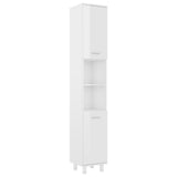 Mobile da Bagno Bianco Lucido 30x30x179 cm in Legno truciolato