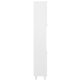 Mobile da Bagno Bianco Lucido 30x30x179 cm in Legno truciolato