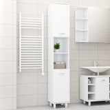 Mobile da Bagno Bianco Lucido 30x30x179 cm in Legno truciolato