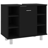 Mobile da Bagno Nero 60x32x53,5 cm in Legno truciolato