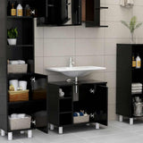 Mobile da Bagno Nero 60x32x53,5 cm in Legno truciolato