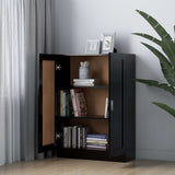 Libreria Nera 82,5x30,5x115 cm in Legno truciolato