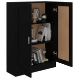 Libreria Nera 82,5x30,5x115 cm in Legno truciolato