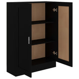 Libreria Nera 82,5x30,5x115 cm in Legno truciolato