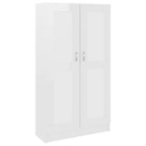 Libreria Bianco Lucido 82,5x30,5x150 cm in Legno truciolato