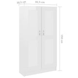 Libreria Bianco Lucido 82,5x30,5x150 cm in Legno truciolato