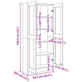 Libreria Rovere Sonoma 82,5x30,5x185,5 cm in Legno truciolato