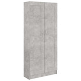 Libreria Grigio Cemento 82,5x30,5x185,5 cm in Legno truciolato