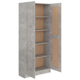 Libreria Grigio Cemento 82,5x30,5x185,5 cm in Legno truciolato