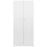 Libreria Bianco Lucido 82,5x30,5x185,5 cm in Legno truciolato