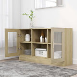 Armadietto Vetrina Rovere Sonoma 120x30,5x70 cm truciolato