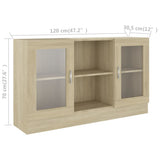 Armadietto Vetrina Rovere Sonoma 120x30,5x70 cm truciolato