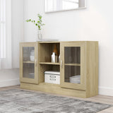 Armadietto Vetrina Rovere Sonoma 120x30,5x70 cm truciolato