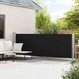 Tenda Laterale Retrattile per Patio 140x600 cm Nera