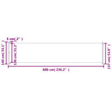 Tenda Laterale Retrattile per Patio 140x600 cm Crema