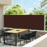 Tenda Laterale Retrattile per Patio 140x600 cm Marrone