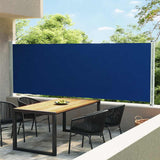 Tenda Laterale Retrattile per Patio 600x160 cm Blu