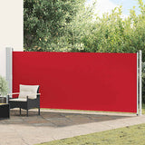 Tenda Laterale Retrattile per Patio 600x160 cm Rossa