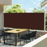 Tenda Laterale Retrattile per Patio 600x160 cm Marrone