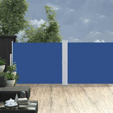 Tenda Laterale Retrattile per Patio 140x1200 cm Blu