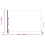 Tenda Laterale Retrattile per Patio 180x300 cm Grigia