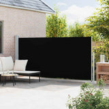 Tenda Laterale Retrattile per Patio 180x500 cm Nera