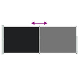 Tenda Laterale Retrattile per Patio 180x500 cm Nera