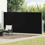Tenda Laterale Retrattile per Patio 180x500 cm Nera