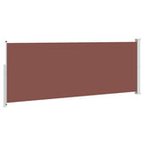 Tenda Laterale Retrattile per Patio 180x500 cm Marrone