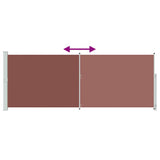 Tenda Laterale Retrattile per Patio 180x500 cm Marrone