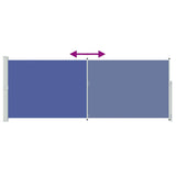 Tenda Laterale Retrattile per Patio 180x500 cm Blu