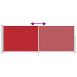 Tenda Laterale Retrattile per Patio 180x500 cm Rossa