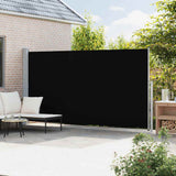 Tenda Laterale Retrattile per Patio 200x500 cm Nera