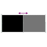 Tenda Laterale Retrattile per Patio 200x500 cm Nera