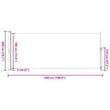 Tenda Laterale Retrattile per Patio 200x500 cm Nera