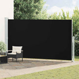 Tenda Laterale Retrattile per Patio 200x500 cm Nera