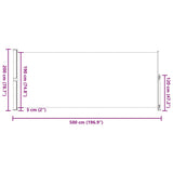 Tenda Laterale Retrattile per Patio 200x500 cm Crema