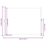 Tenda Laterale Retrattile per Patio 220x300 cm Rossa