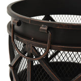 Braciere Rustico con Attizzatoio 42x54 cm in Acciaio