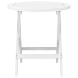 Tavolo da Giardino Pieghevole Bianco  46 cm Massello di Acacia