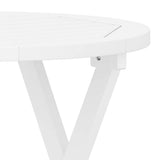 Tavolo da Giardino Pieghevole Bianco  46 cm Massello di Acacia