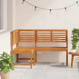 Panca da Giardino ad Angolo 140 cm Legno Massello Acacia