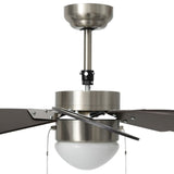 Ventilatore da Soffitto con Luce 76 cm Marrone Scuro