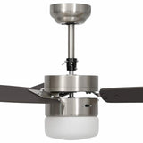 Ventilatore Soffitto con Luce e Telecomando 108cm Marrone Scuro