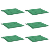 Cuscini per Sedia 6 pz Verdi 50x50x4 cm in Tessuto Oxford