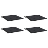 Cuscini per Sedia 4 pz Neri 50x50x4 cm in Tessuto Oxford