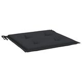 Cuscini per Sedia 4 pz Neri 50x50x4 cm in Tessuto Oxford